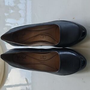 Blue 3" high heels. Worn one time. Size 9.